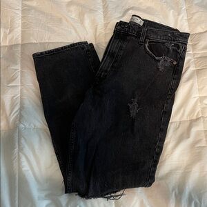 Abercrombie & Fitch Men's Dark Distressed Jeans